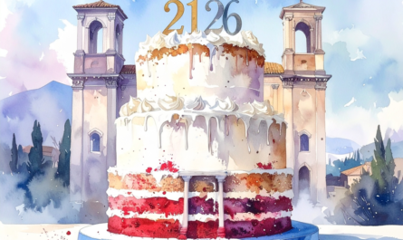 image celebrating Julius Caesar's birthday cake