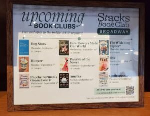 Upcoming Book Club events at Stacks Tucson