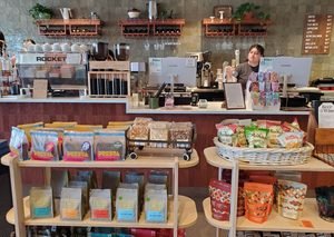 coffee bar at Stacks Book Club tucson